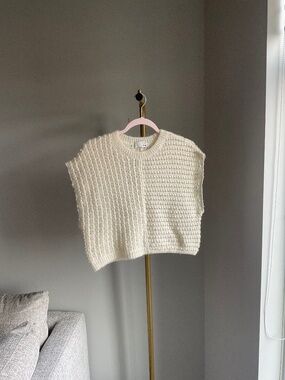 Aritzia Wilfred Free Cropped Knit Alpaca Mohair Blend